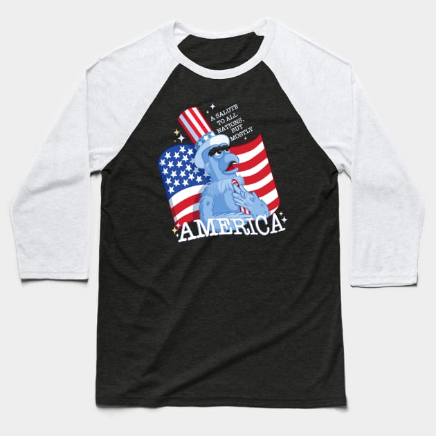 Salute to all Nations Baseball T-Shirt by jfeldmanart